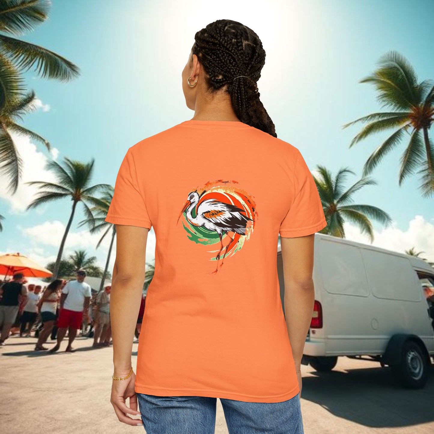 Miami Vibe Unisex Garment-Dyed T-shirt, Casual Wear, Summer Fashion, Nature Lovers, Beach Party, Gift Idea