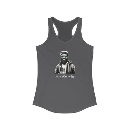 Wing Man Vibes Racerback Tank for Women | Summer Style, Workout Top, Gift for Her, Beachwear, Graphic Tee, Casual Fashion