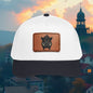 Wild Boar Leather Patch Baseball Cap — Mid Profile