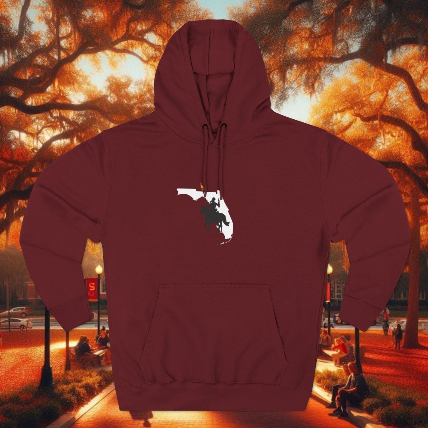 Seminoles Inspired Fleece Hoodie, Game Day Apparel, College Sports Fan Gift, Football Spirit Wear