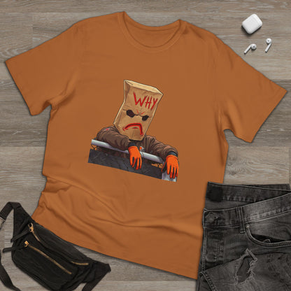 Why Bag Head T-Shirt — Funny Sad Paper Bag Face Tee