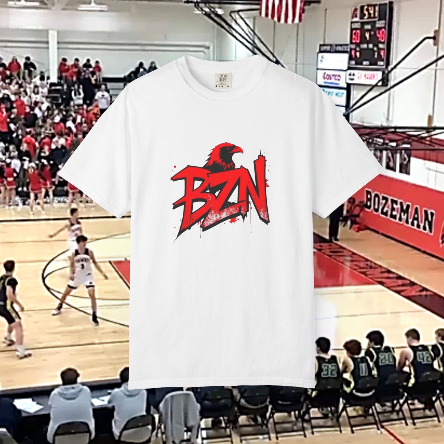 Bozeman Spirit Unisex Garment-Dyed T-Shirt, Athletic Wear, Fan Tee, Casual Style, Game Day Shirt, School Pride Apparel