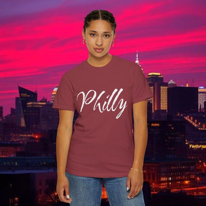 Philly Script T-Shirt — Handwritten City Pride Tee, Ultra Soft and Comfortable T-Shirt for any gameday.