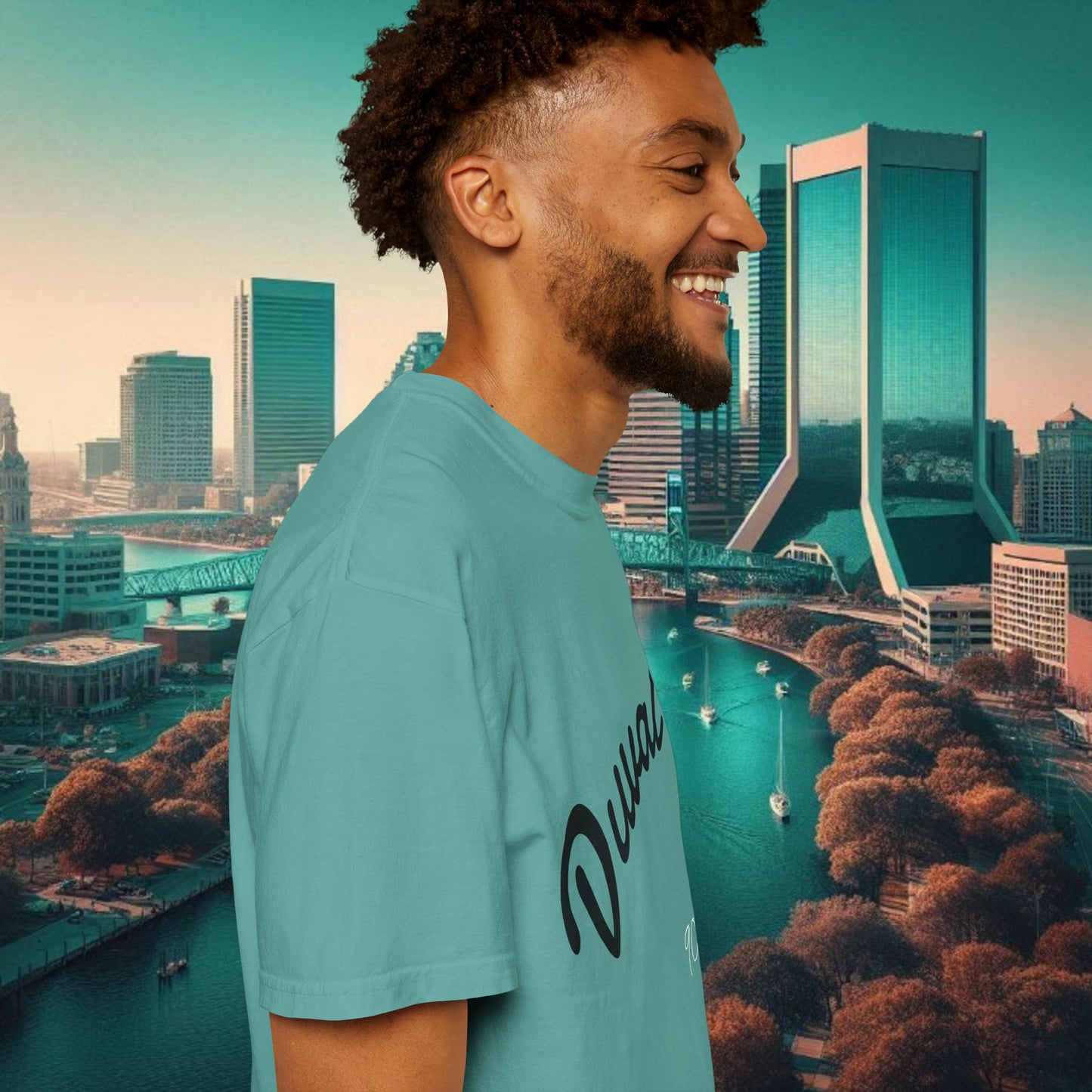 Duval Script T‑Shirt — Jacksonville Retro City Tee, Perfect for Gameday or Everyday Use. Soft style T-Shirt.