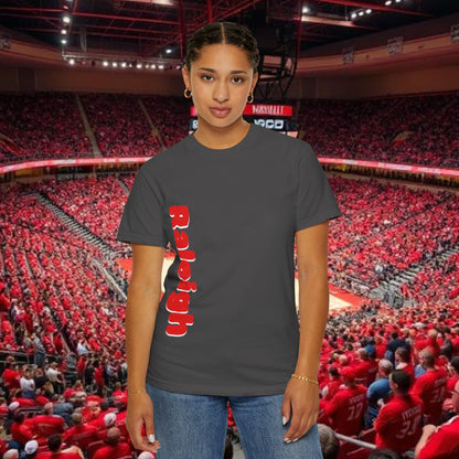 Raleigh Graphic Unisex Garment-Dyed T-shirt, Sports Fan Tee, College Apparel, Gift for Him/Her, Casual Wear, Spirit Wear