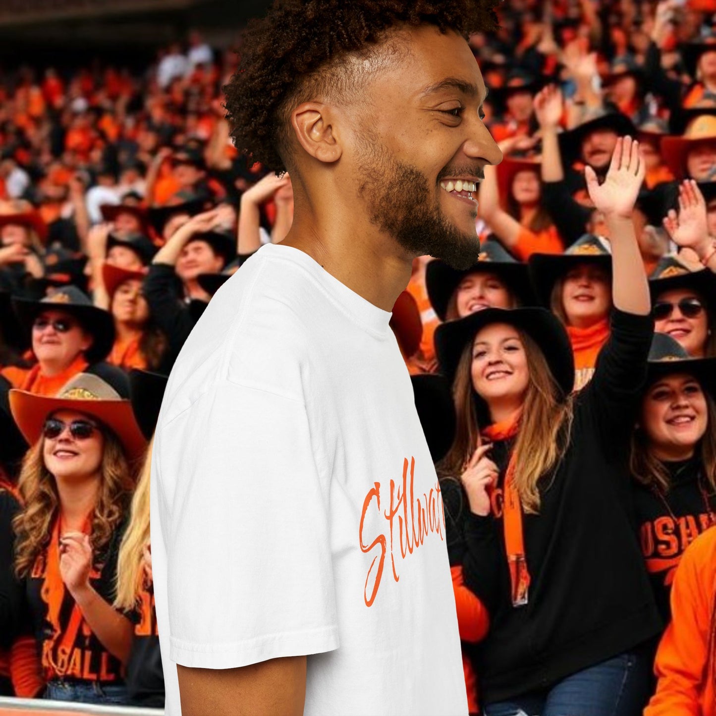 Stillwater Script T‑Shirt — Casual City Pride Tee, Soft-Style Shirt, Perfect for Gameday