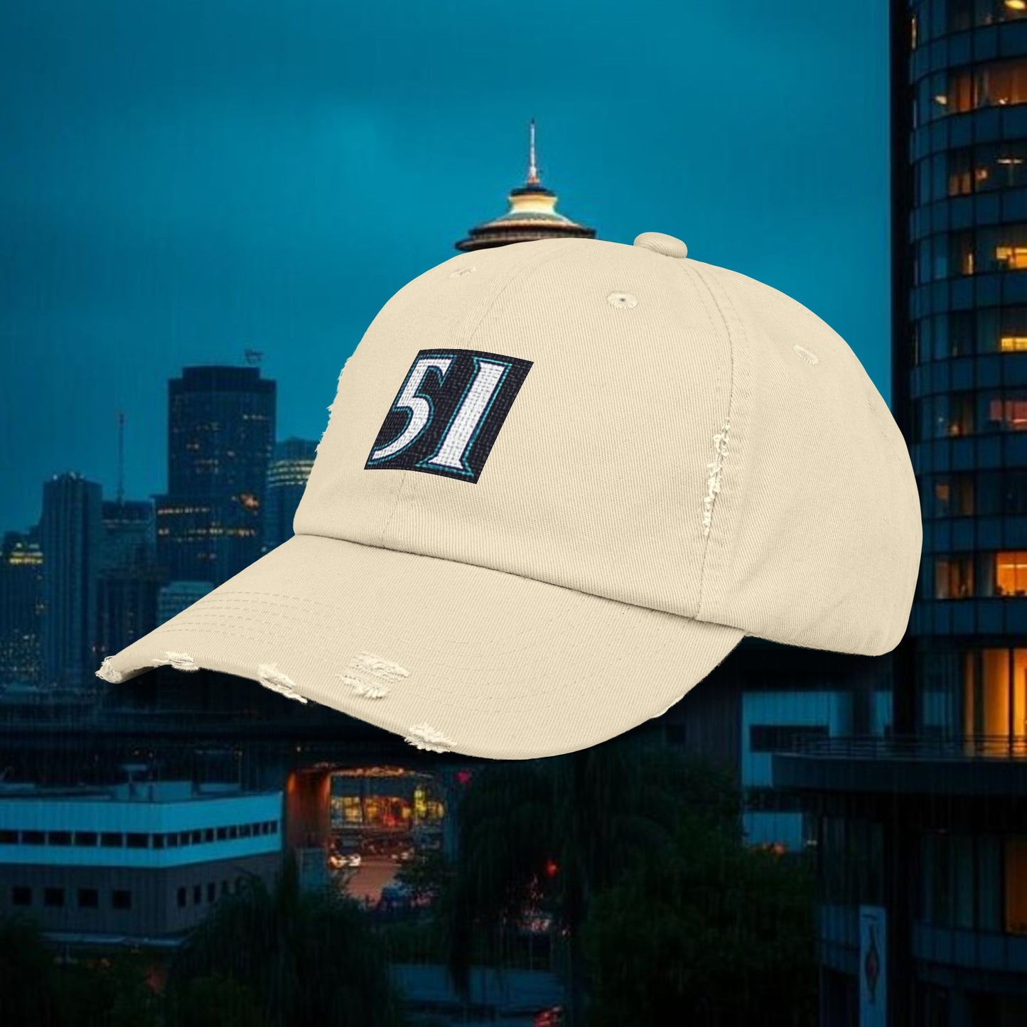 #51 Legends Distressed Cap with Vintage 51 Design | Casual Hat for Everyday Style, Trendy Accessories