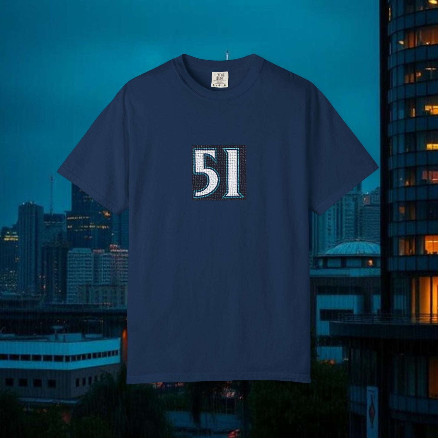 Legends #51 Retro Unisex Garment-Dyed T-shirt with Minimalist 51 Design, Casual Wear, Seattle Fans, Birthday, Everyday Comfort