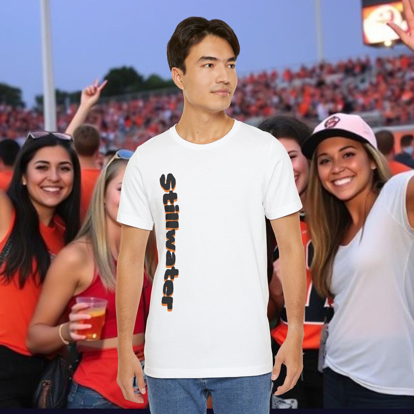 Stillwater Statement Tee, Unisex Short Sleeve Shirt, Casual Wear, College Gear, Festival Outfit, Unique Graphic Tee