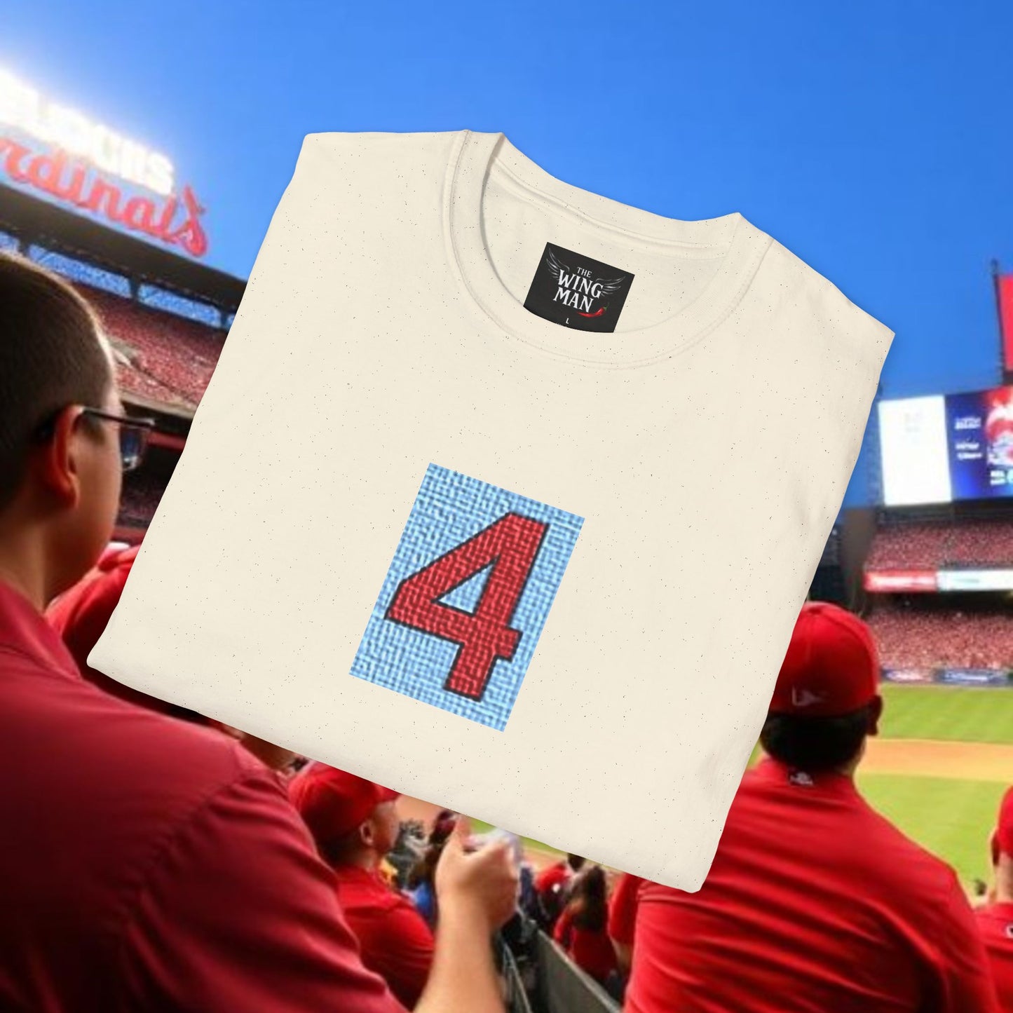 Legends Number 4 Unisex Softstyle T-Shirt, Casual Tee, Gift for Baseball Fans, Birthday Present, Everyday Wear, Unique Style