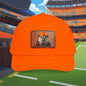 Bulldog Leather Patch Baseball Cap — Cute Construction Bulldog Hat