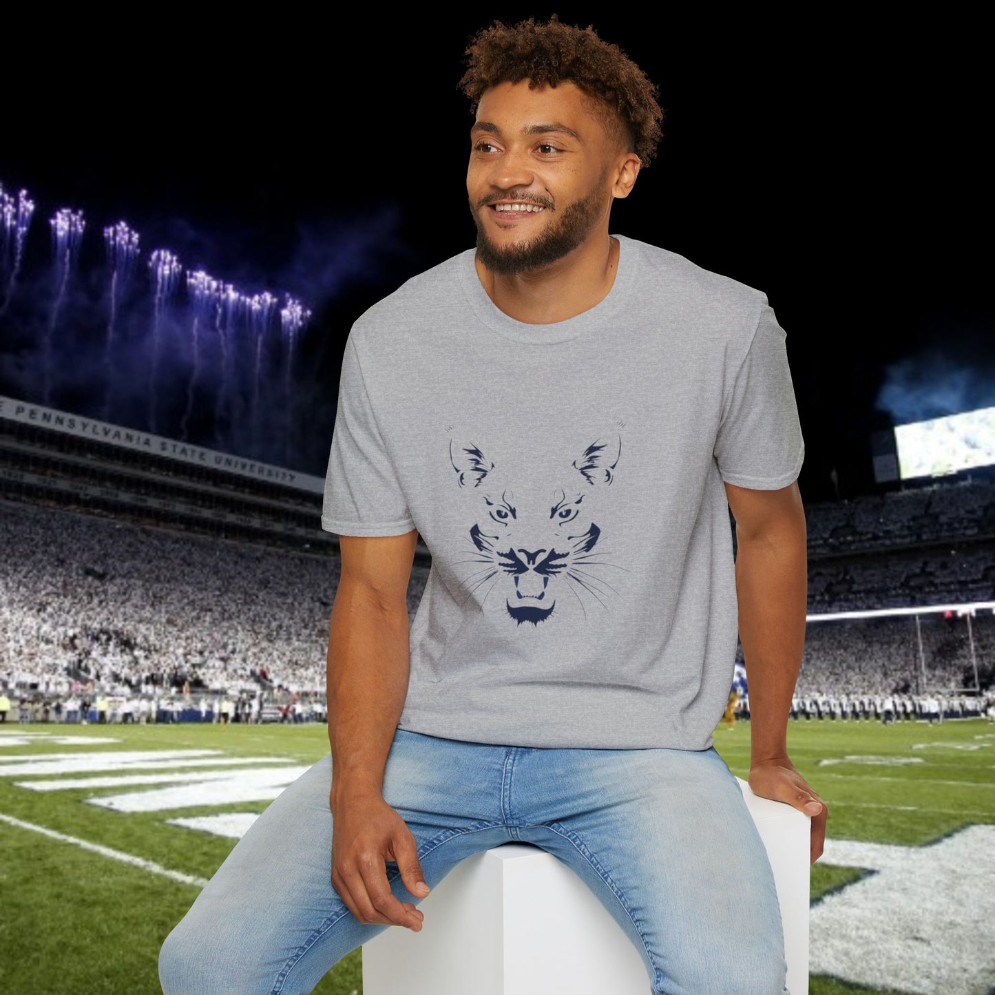 Fierce Silhouette Graphic T-Shirt, Unisex Tee, Gameday Shirt, Casual Wear, College Fashion, Gift for White Out Game