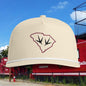 South Carolina Outline with Rooster Print Hat — Sunwashed Rope Cap