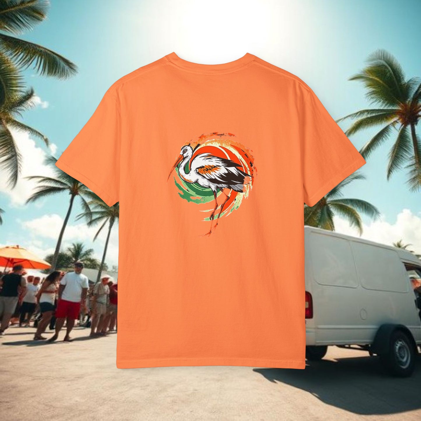 Miami Vibe Unisex Garment-Dyed T-shirt, Casual Wear, Summer Fashion, Nature Lovers, Beach Party, Gift Idea