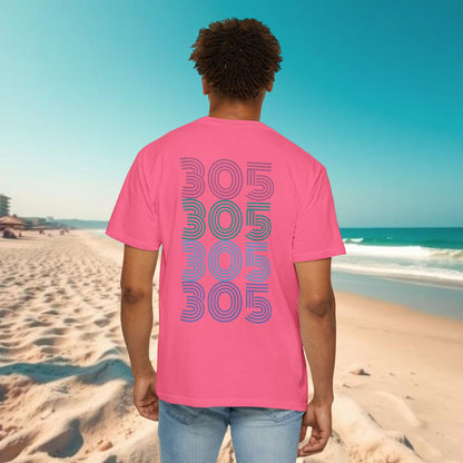 Miami Garment-Dyed T-Shirt - Vibrant Coastal Style, Unisex Summer Tee, Beachwear, Travel Souvenir, Gift for Miami Lovers