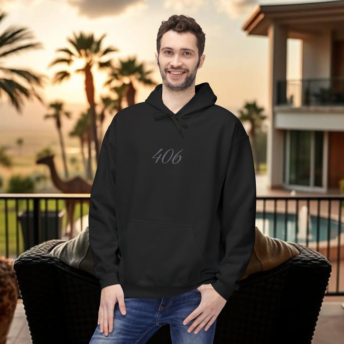 Montana Love Hoodie, MT Design, Cozy Stylish Unisex Fleece, 406 Front Back Print, Gift for Outdoorsy, Mountain Lover, Christmas, Birthday