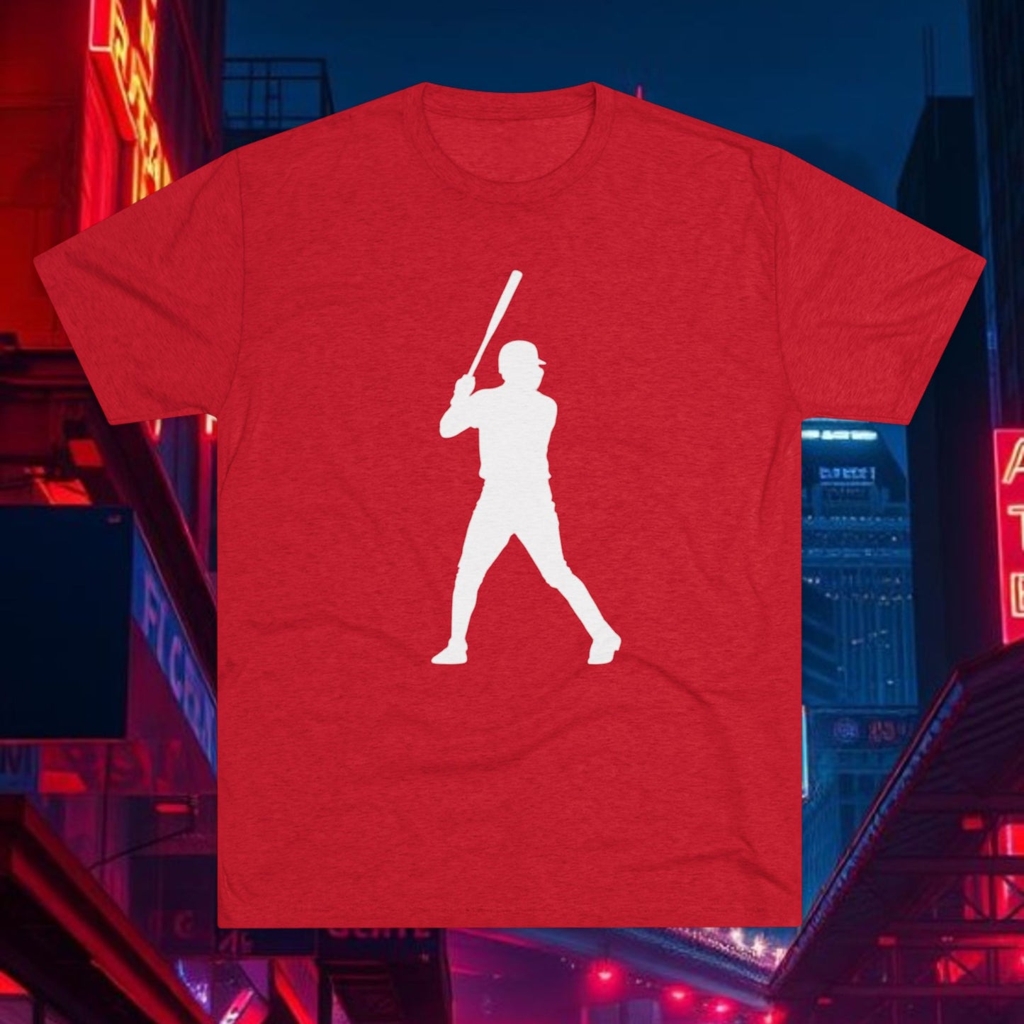 Baseball Stars Silhouette Tee - #13 on the Back, Baseball Legends, Soft Style Tri-Blend T-Shirt Perfect for Gameday