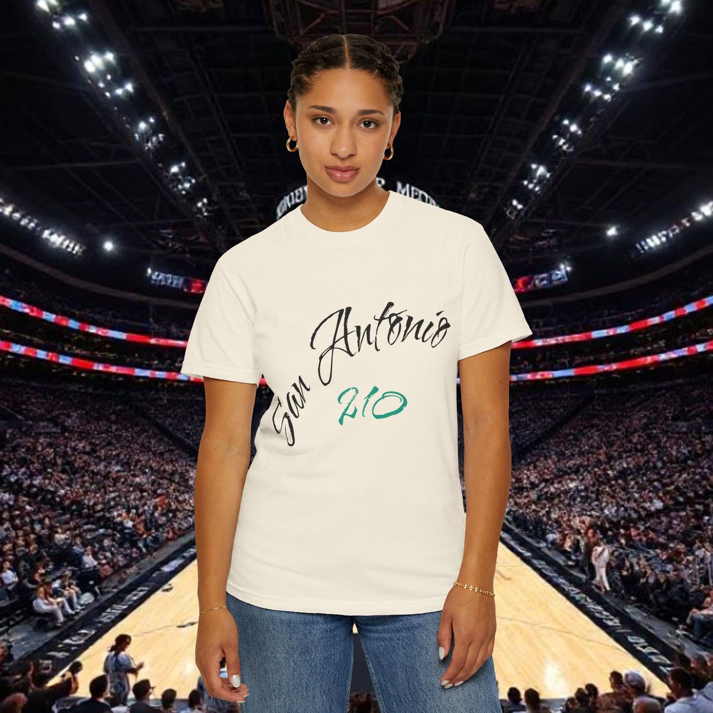 San Antonio 210 Script T-Shirt, Soft-Style T-Shirt, Perfect Statement Piece