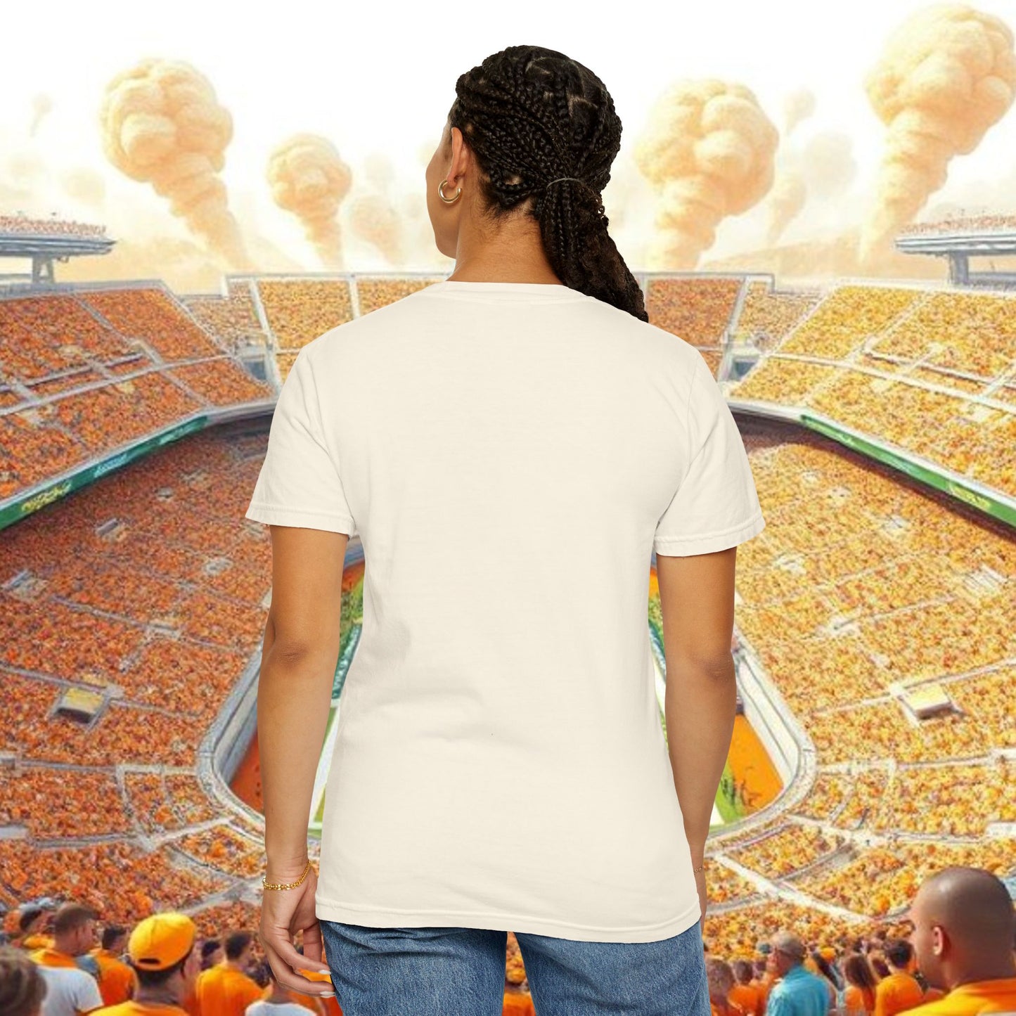 Garment-Dyed Dog Portrait T-Shirt, Sports Fans, Gameday Gift, Casual Wear, Unisex Tee, Perfect for Tailgates