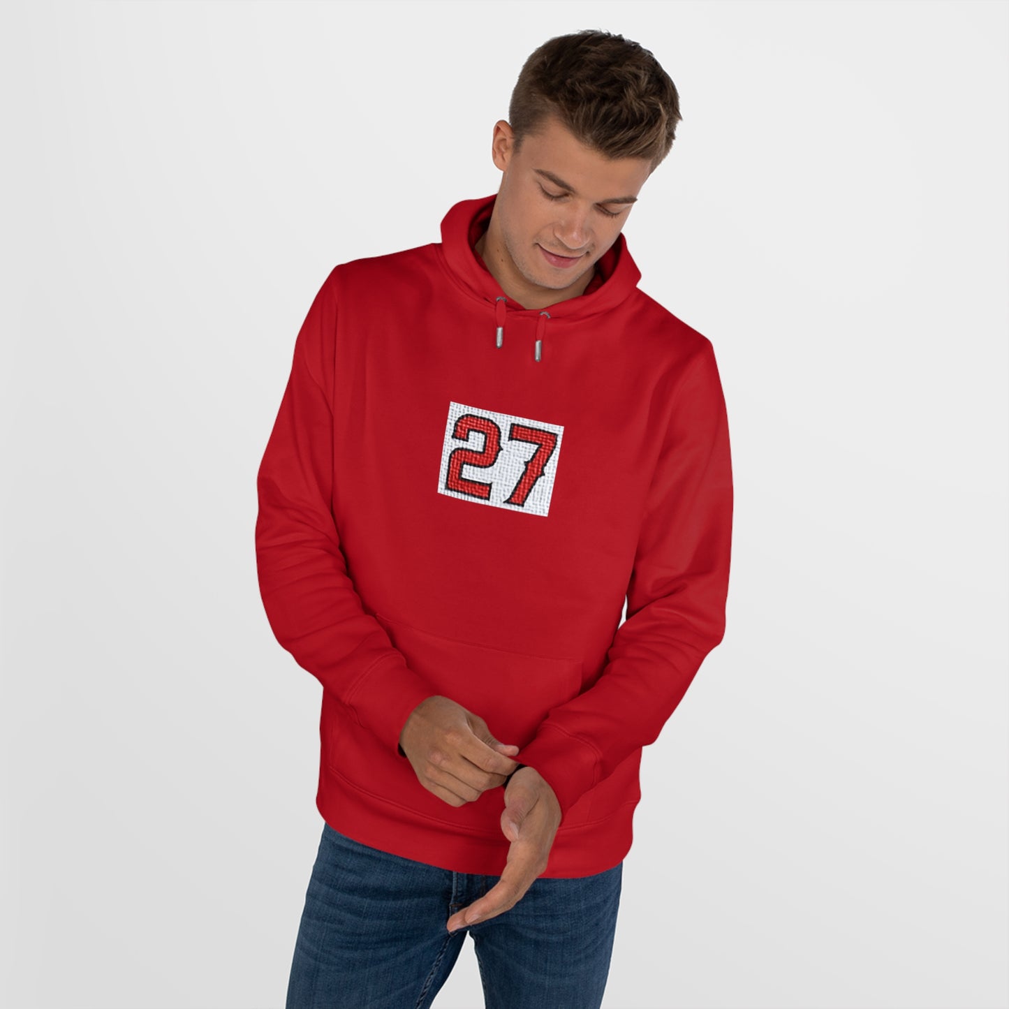 Unisex Cozy Sweatshirt with #27 Design, Perfect for Sports Fans, Casual Wear, Gifts for Angels' Fans