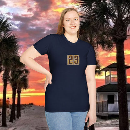 Baseball Stars Unisex Softstyle T-Shirt with Retro 23 Design, Casual Wear, Gift for Sports Lovers, Baseball Fans