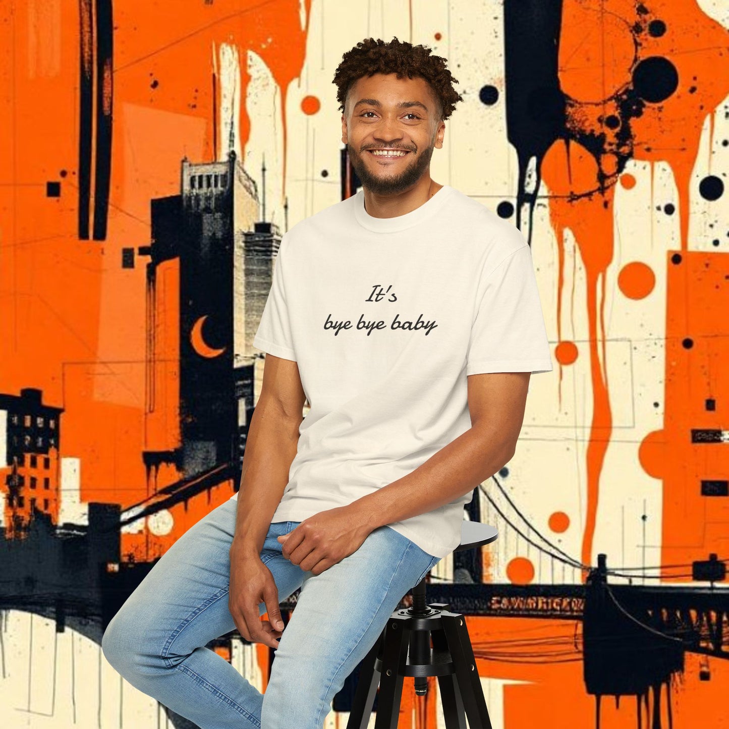 Bye Bye Baby Unisex Garment-Dyed T-Shirt, Fun Graphic Tee, Giants Fan Apparel, Casual Wear, Cute Statement Shirt, Summer Fashion