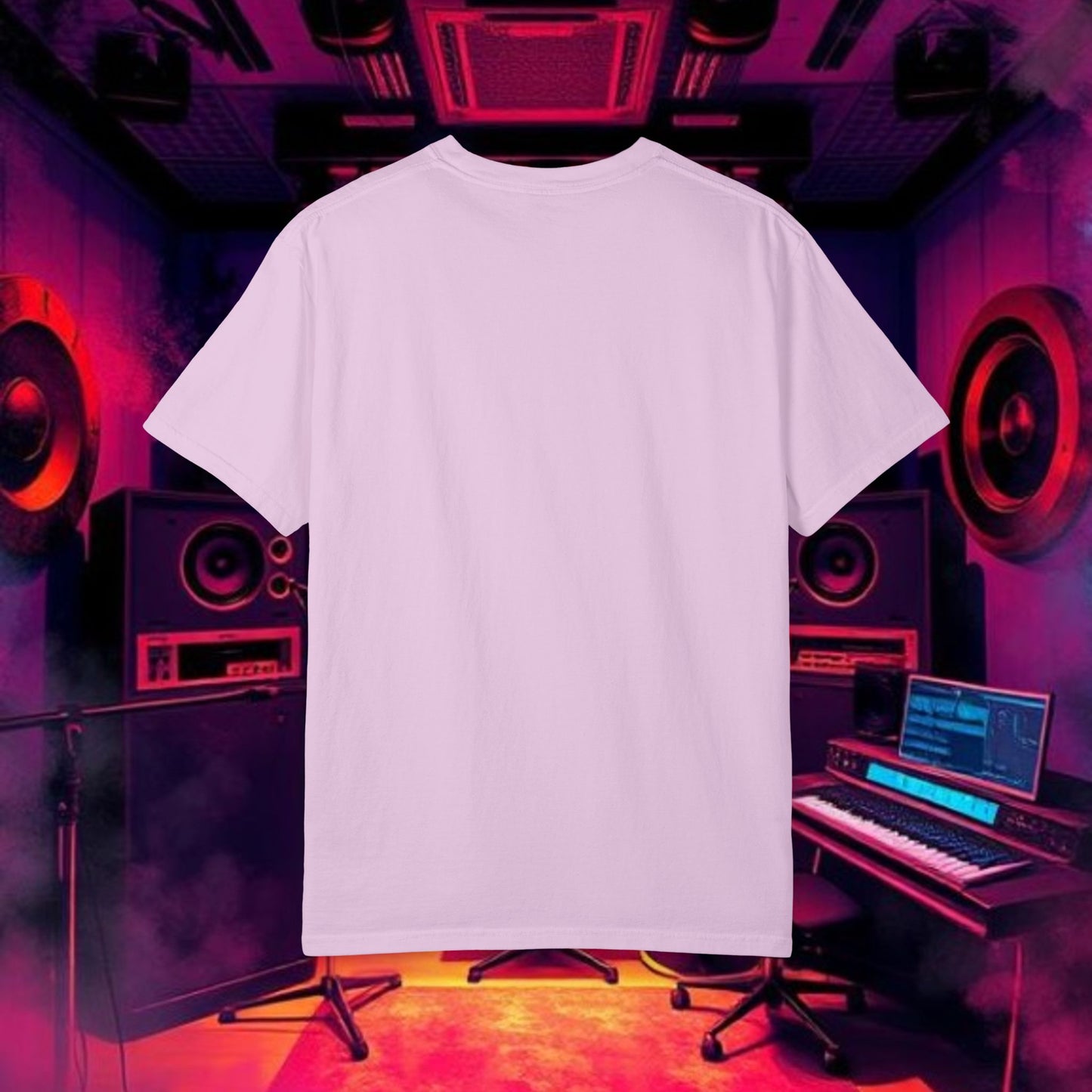 Colorful Unisex Garment-Dyed T-shirt, Artistic Graphic Tee, Music Festival Shirt, Casual Everyday Wear, Vibrant Streetwear, Unique Gift Idea