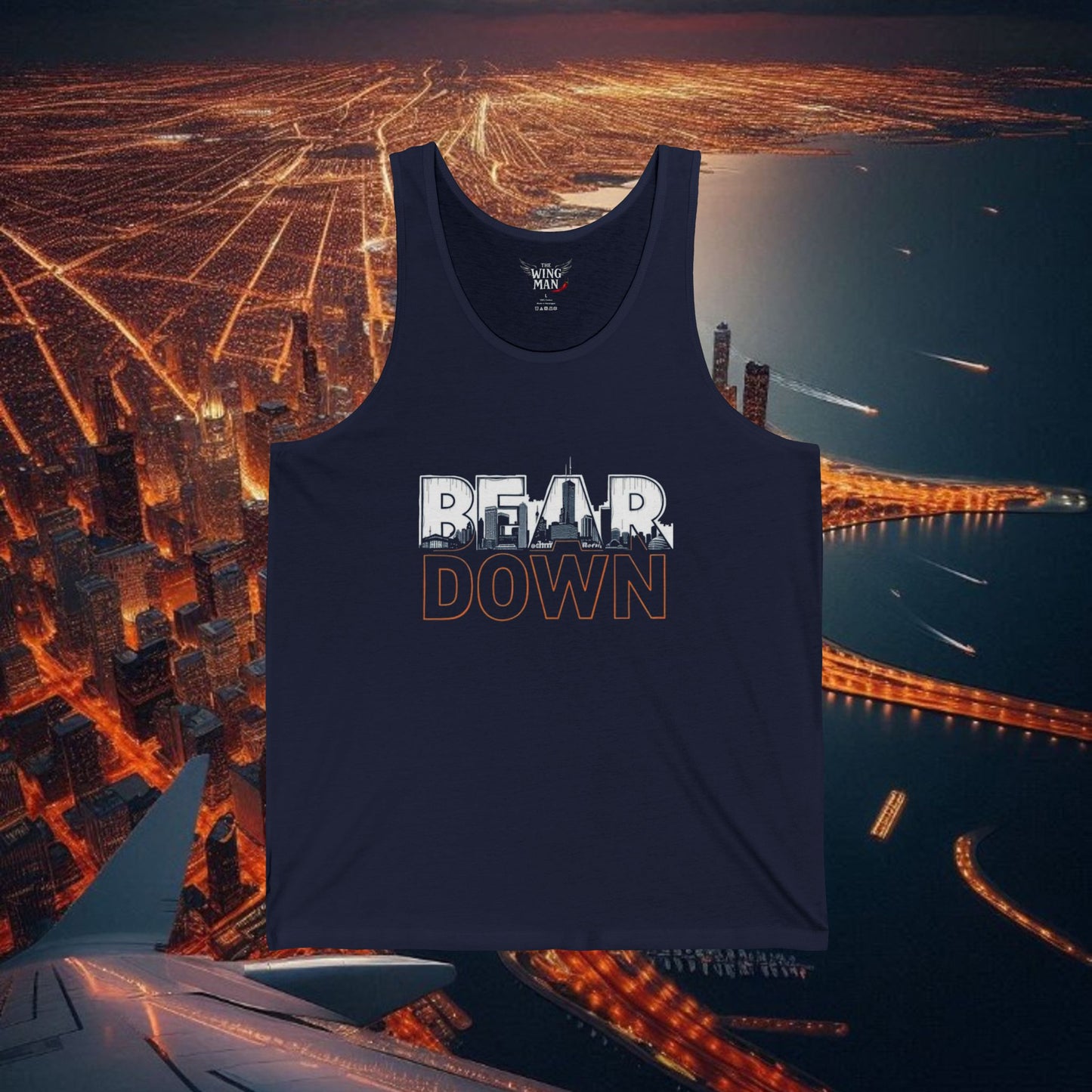 Bear Down Unisex Jersey Tank Top - Bear Down Sports Tee, Athletic Apparel, Game Day Shirt, Casual Summer Wear, Fan Merchandise