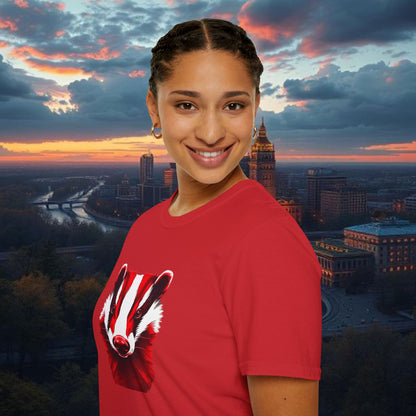 Badger Graphic Unisex T-Shirt | Sporty Comfort Tee, Gift for Fans, Game Day Apparel, College Spirit Wear, Outdoor Activities