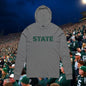 Unisex Hooded Long Sleeve Tee - Perfect for Game Day, Cheer Spiritwear, Personalized Gift, College Apparel, State Fans