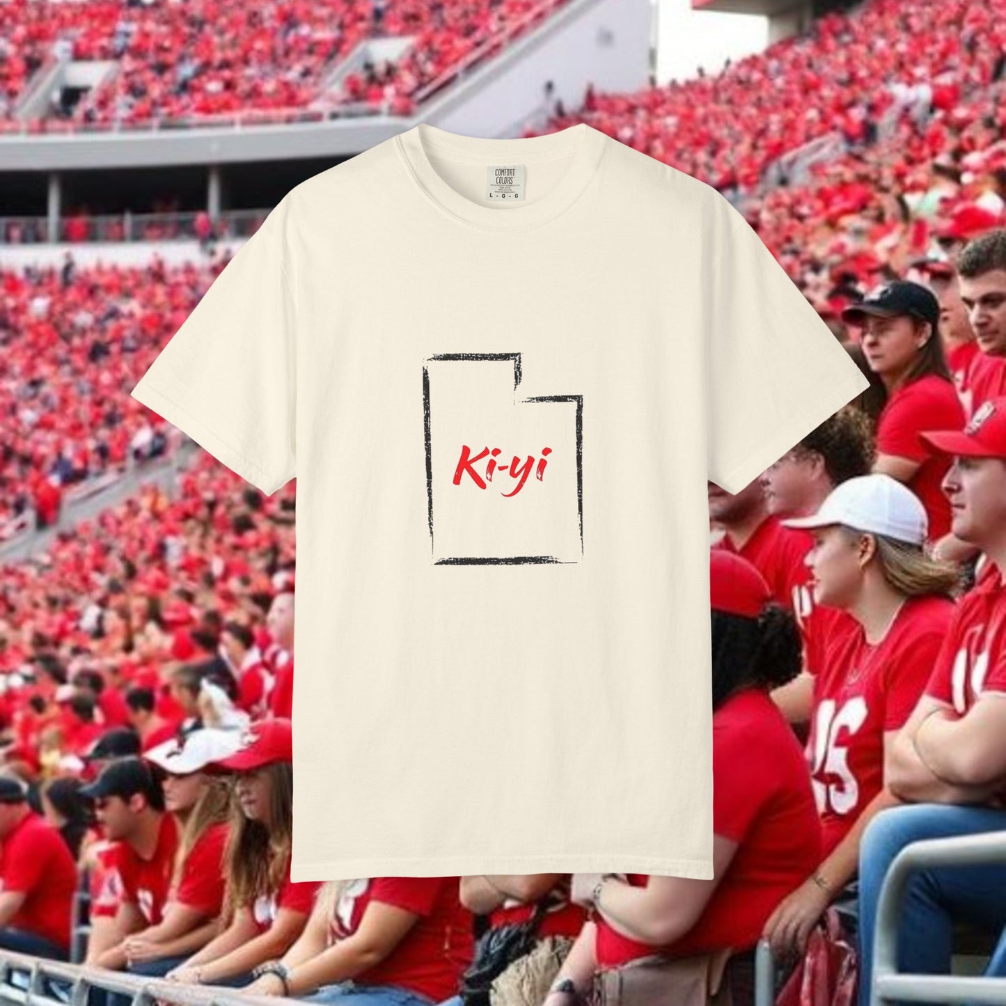 Ki-yi Unisex Garment-Dyed T-shirt, Artistic Tee, Casual Wear, Gift for Friends, Unique Fashion, Everyday Comfort