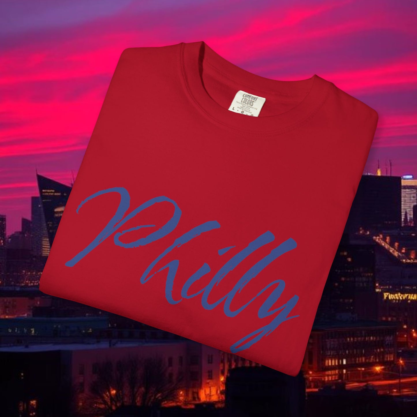 Philly Script T-Shirt — Handwritten City Pride Tee, Ultra Soft and Comfortable T-Shirt for any gameday.