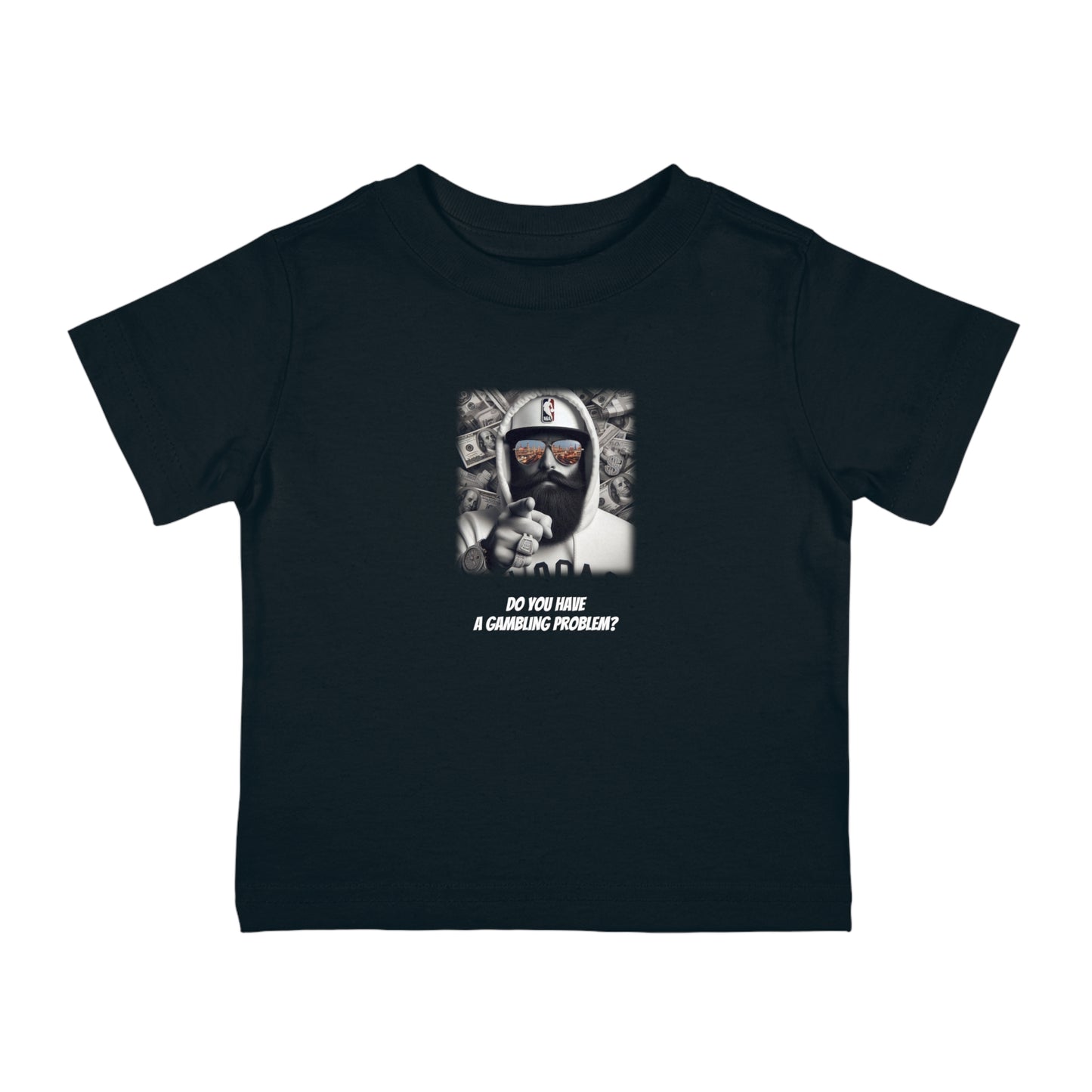 Wing Man "Gambling Problem" Tee, Funny Kids Shirt, Infant Cotton T-Shirt, Unique Childrens Outfit, Gambling Baby Clothes, Gambling Shirt