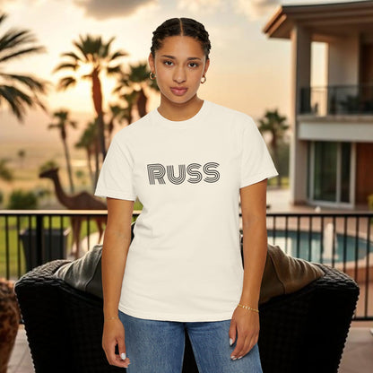 Russ Unisex T-Shirt with Retro Design, Hip-Hop Shirt, Casual Wear, Unique Style, Russ Apparel