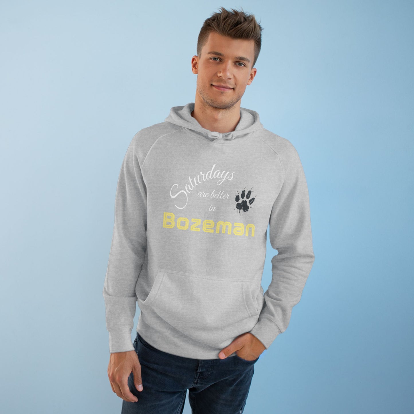 Bozeman Saturdays Unisex Hoodie, Cozy Sweatshirt, Fall Fashion, Casual Wear, Perfect Gift for Him/Her, Outdoor Adventures