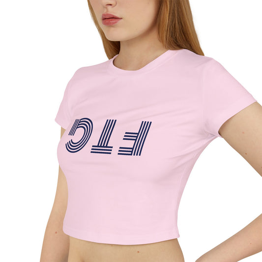 Upside Down FTG Stylish Women's Baby Tee - Trendy Crop Top, Casual Outfits, Birthday Gift, Bobcat Games, Everyday Essentials