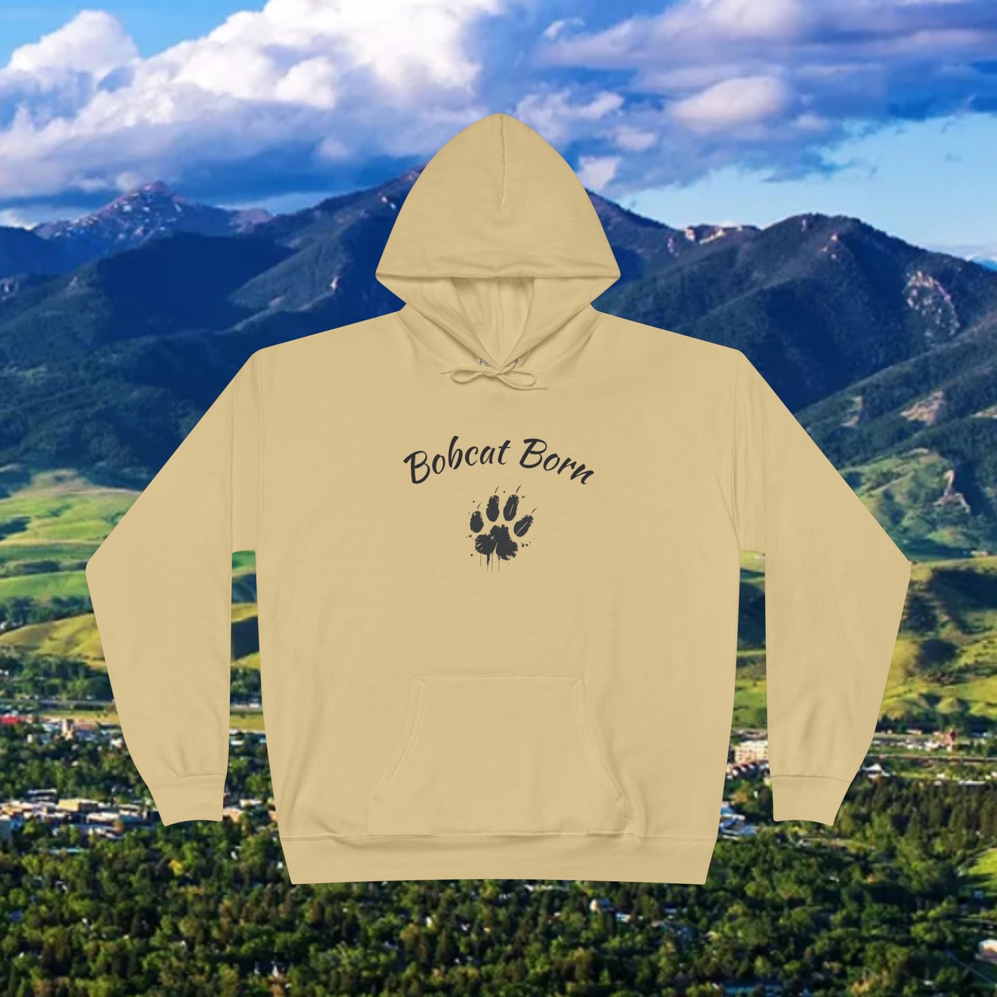 Bobcat Born Eco-Friendly Hoodie - Unisex, Casual Layer, Perfect for Students, Wildlife Lovers, College Spirit Wear, Gift Idea