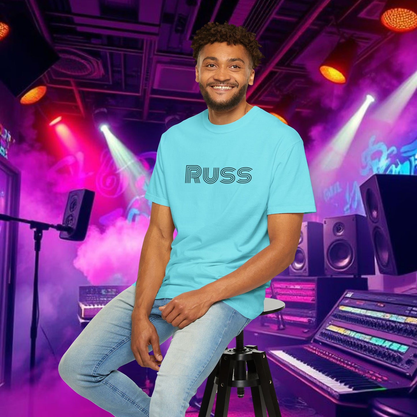 Russ Unisex T-Shirt with Retro Design, Hip-Hop Shirt, Casual Wear, Unique Style, Russ Apparel