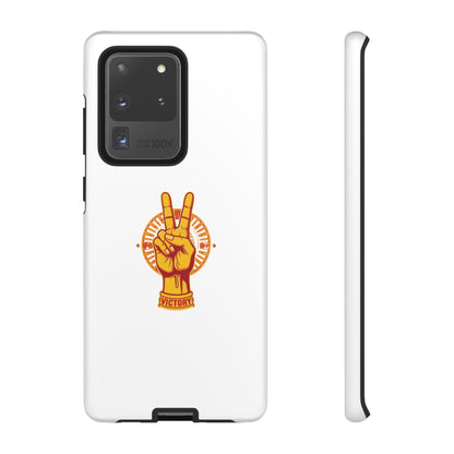 Victory Themed Stylish Phone Case - Tough Cases with Peace Sign Design, Customizable Phone Covers, Gift for Tojan Fans, Trendy Accessories