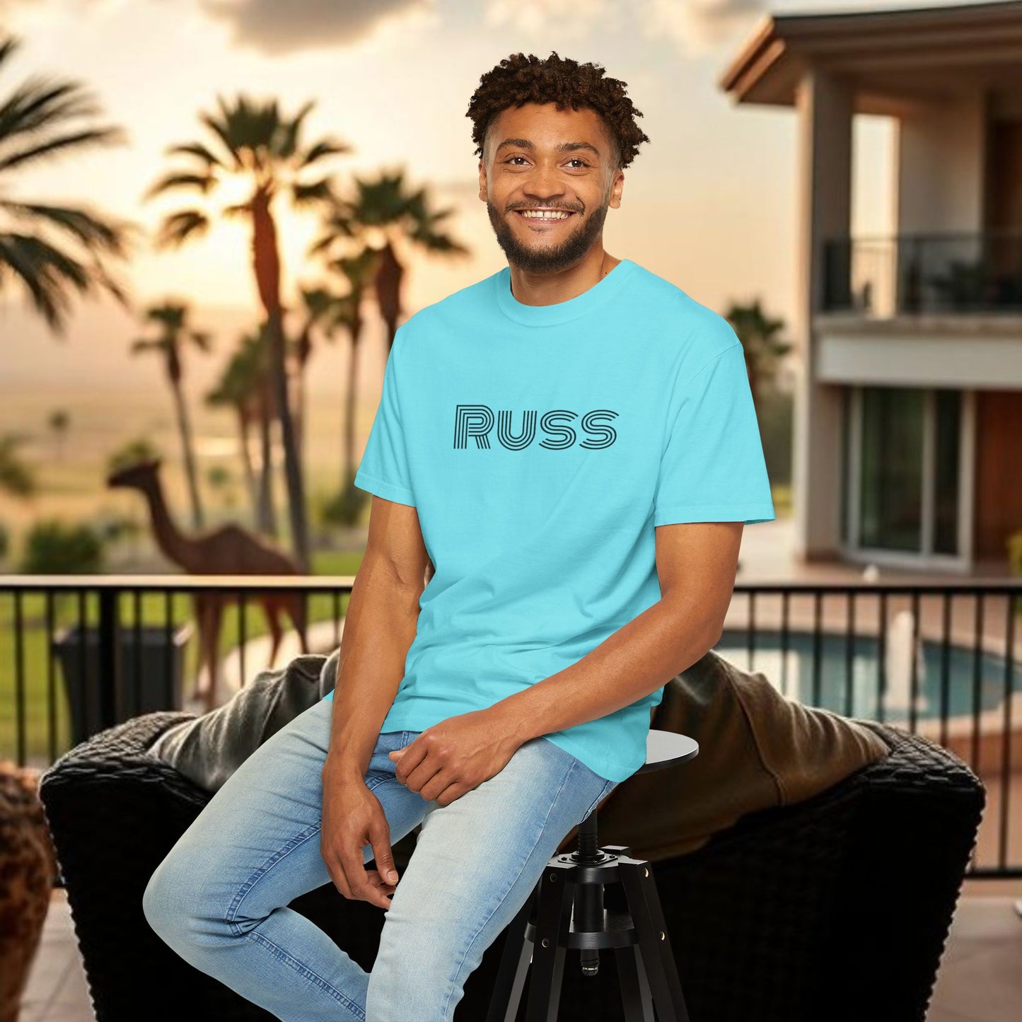 Russ Unisex T-Shirt with Retro Design, Hip-Hop Shirt, Casual Wear, Unique Style, Russ Apparel