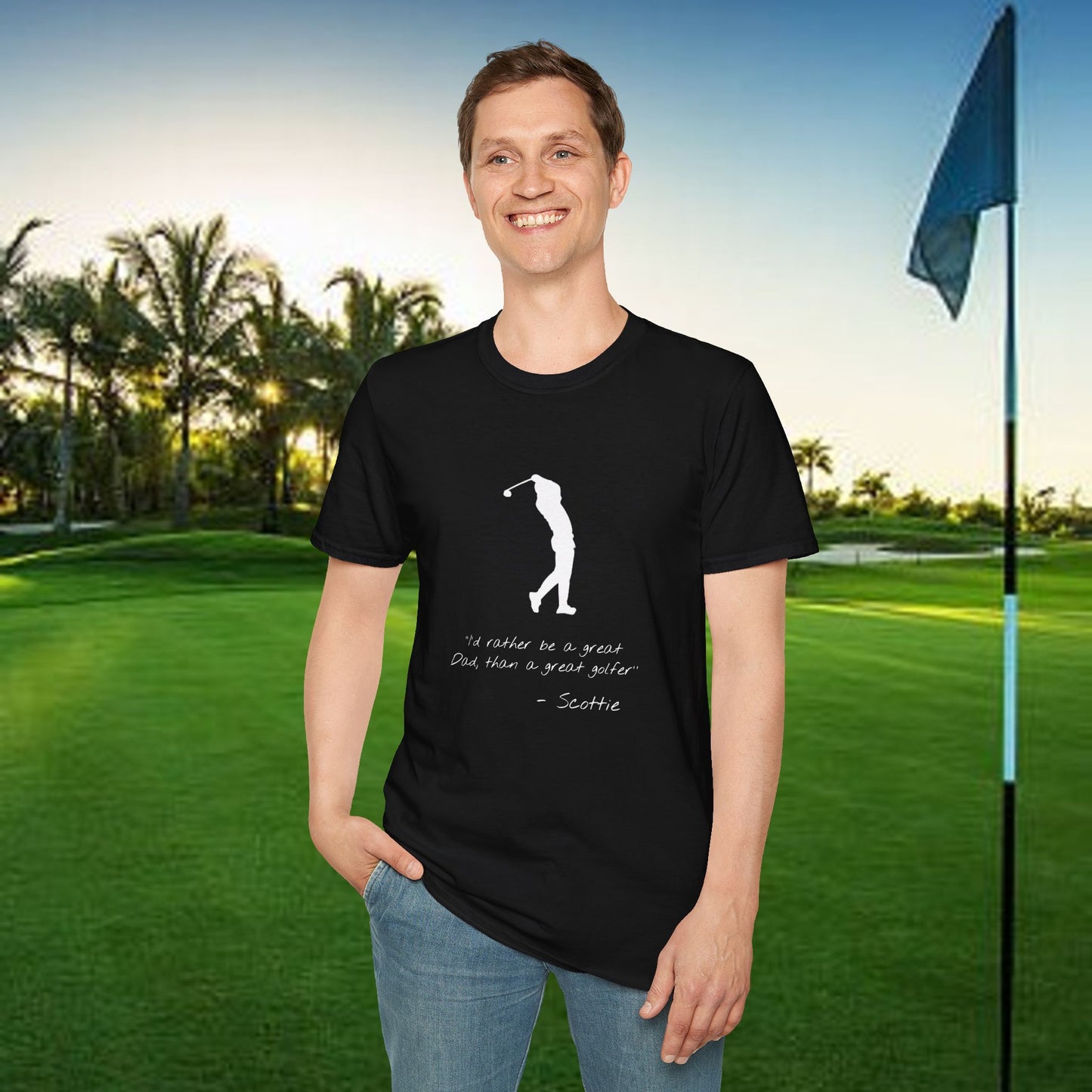 Golf-Inspired Unisex T-Shirt, Perfect Gift for Dad, Father's Day Present, Sporty Style Tee, Casual Wear, Golf Lover Apparel