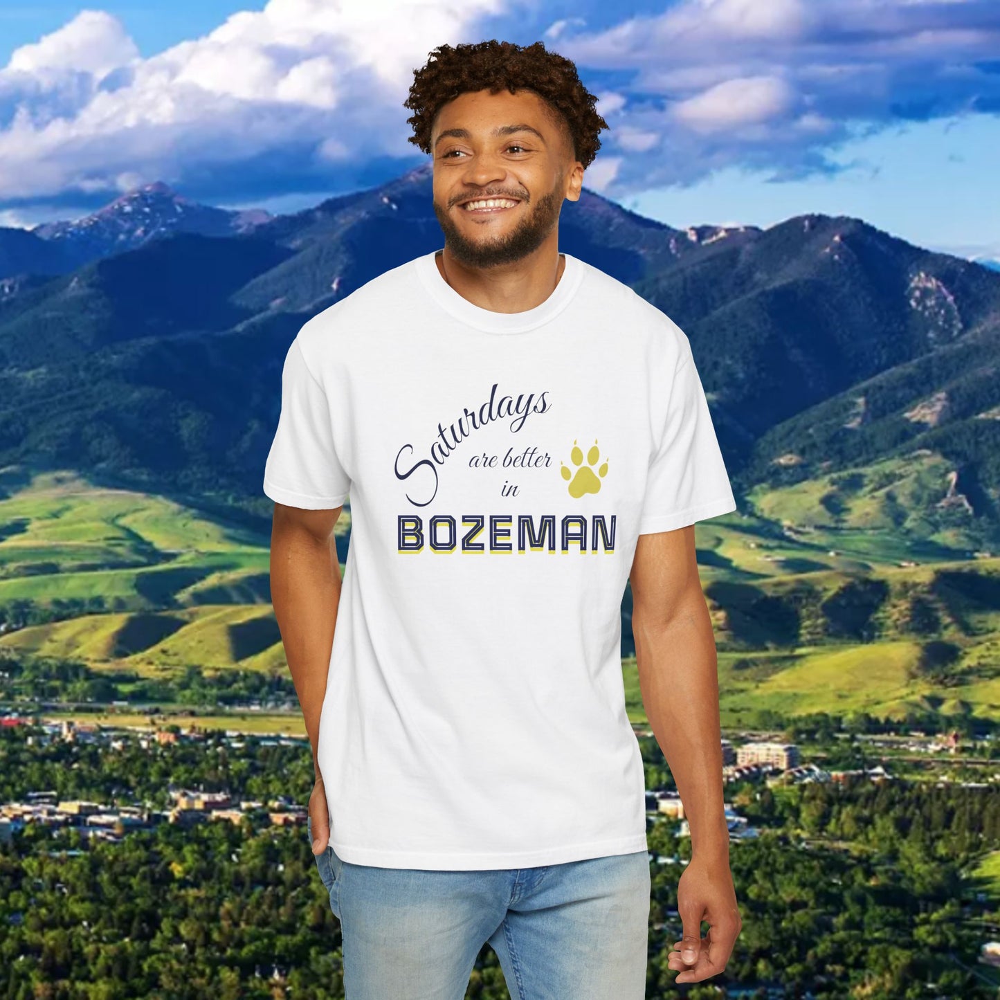 Bozeman Saturday T-shirt, Unisex Casual Tee, Weekend Vibes Shirt, Bozeman Gift, Summer Outing Apparel