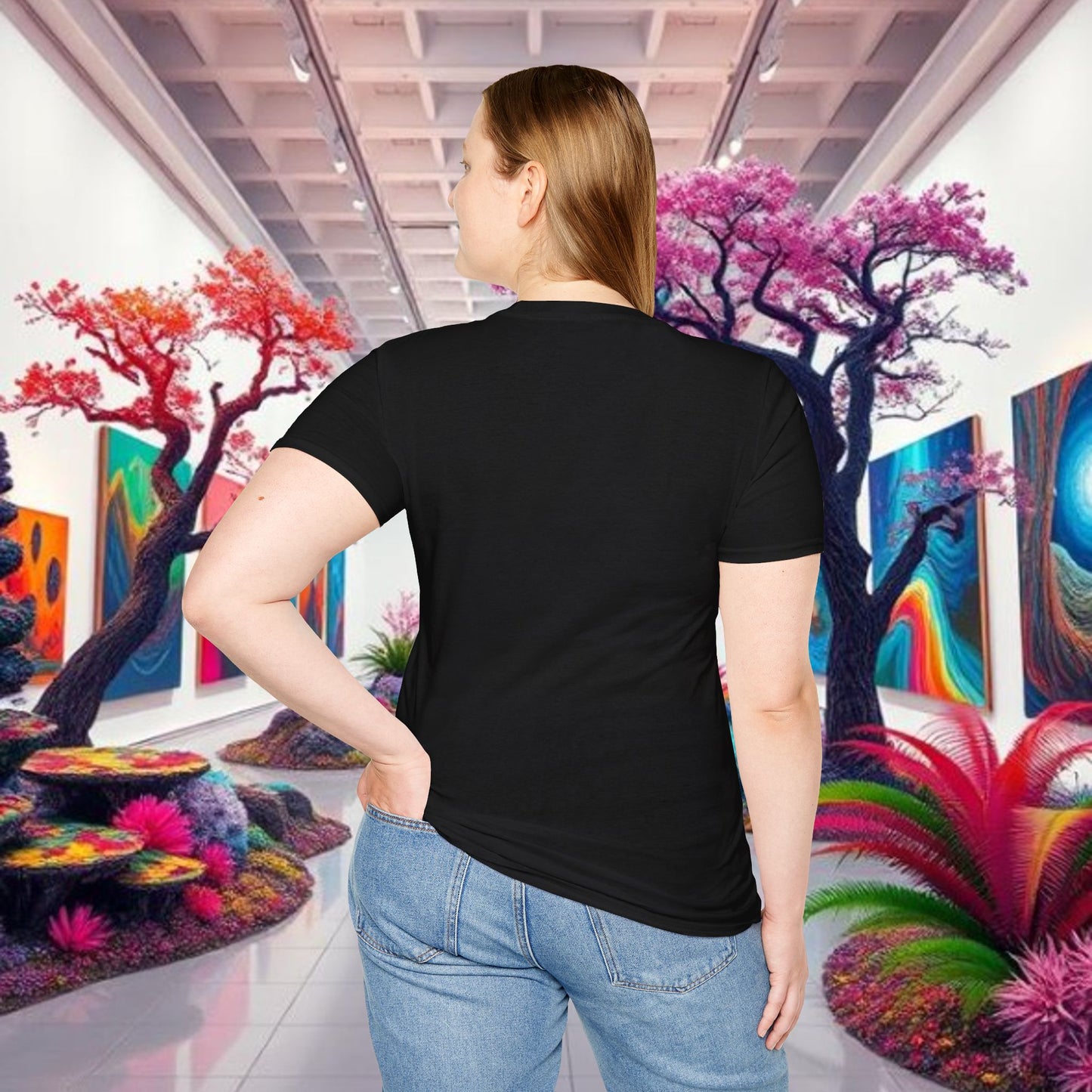 Color Splash Unisex Softstyle T-Shirt | Artistic Tee, Casual Wear, Gift for Art Lovers, Summer Fashion, Graphic Shirt