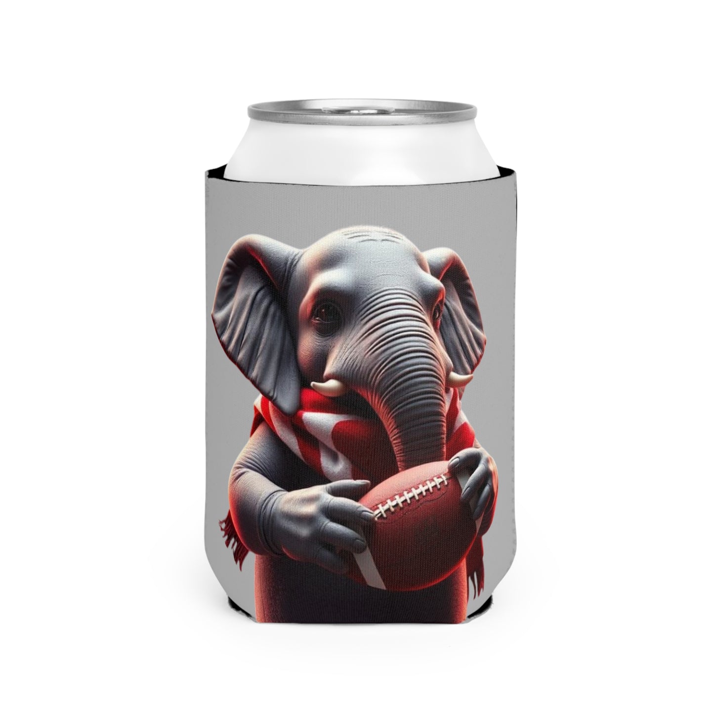 Football Elephant Can Cooler Sleeve | Unique Drink Holder, Tailgating Gift, Sports Fan Accessory, Party Favor, Game Day Essential