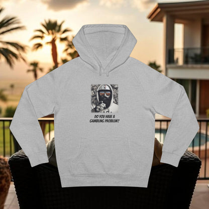 Wing Man "Gambling Problem" Hoodie, Casual Streetwear, Gift for Gamblers, Trendy Hooded Sweatshirt