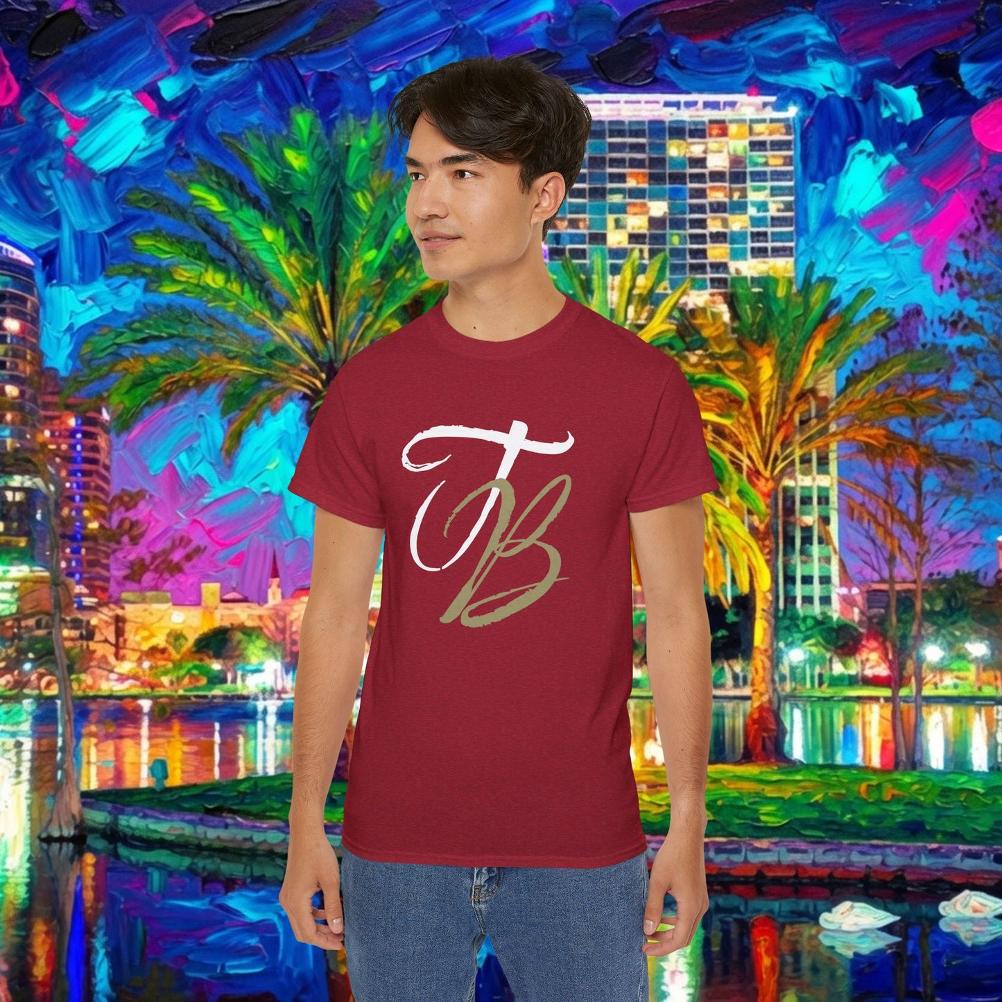 TB Monogram Tee — 813 Tampa Area Short-Sleeve T-Shirt