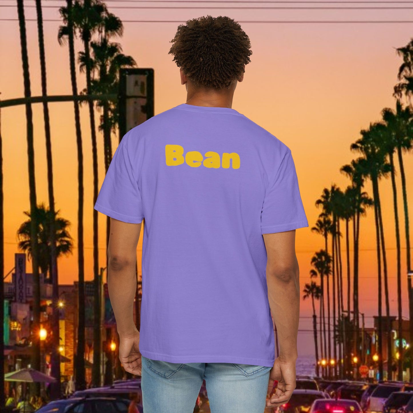 Legend Tribute Unisex Garment-Dyed T-Shirt with '8 & 24' and 'Bean' Text - Casual Wear, Gift for Friends