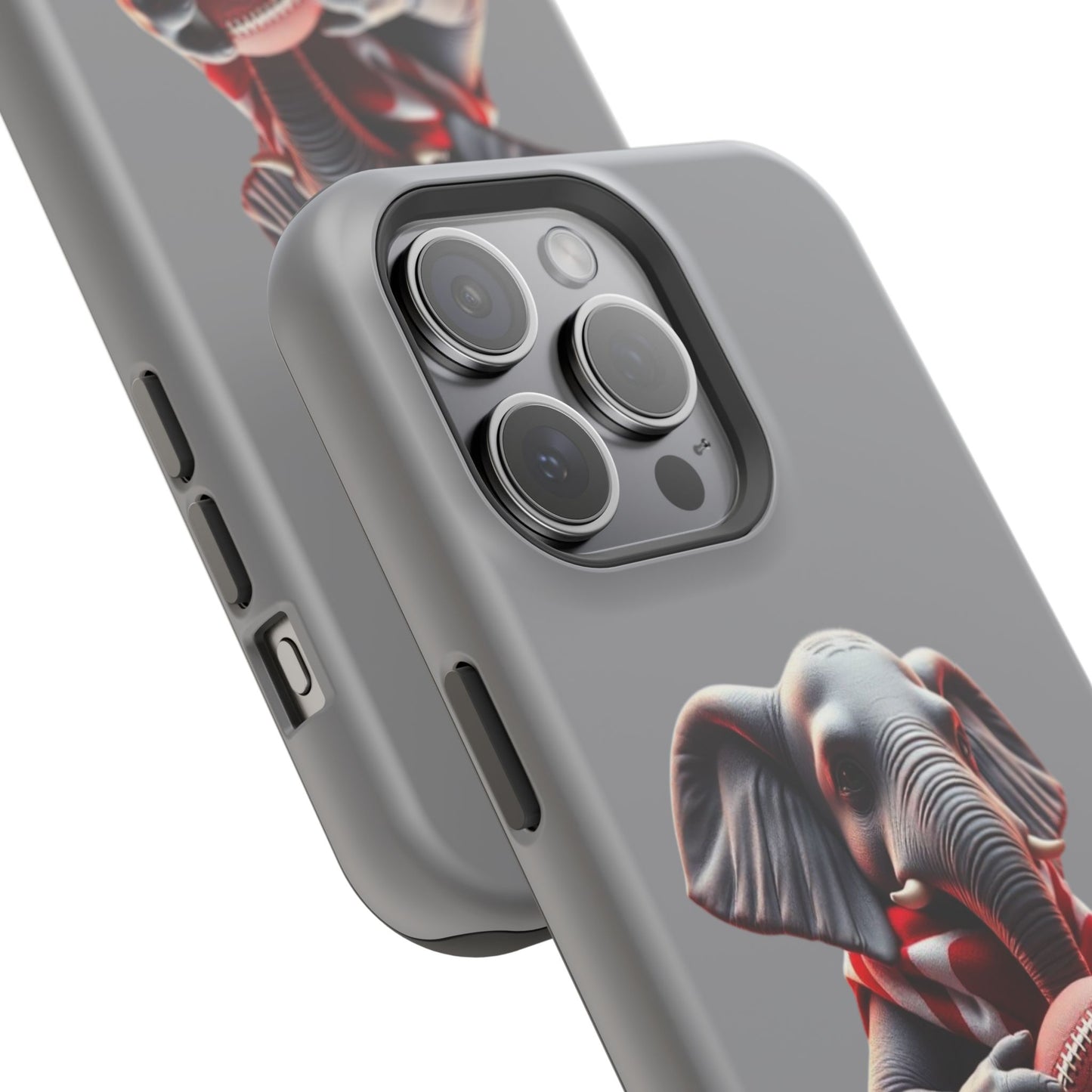 Elephant Football Case - Impact-Resistant Phone Cover, Unique Gift for Sports Lovers, Animal Case for Kids, Fun Accessories, Durable