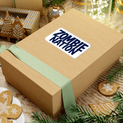 Zombie Nation Kiss-Cut Stickers | Fun Decals for Laptop, Water Bottle, Car, College Decor, Gifts for Sports Fans