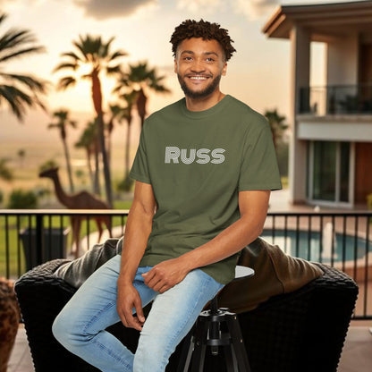 Russ Unisex T-Shirt with Retro Design, Hip-Hop Shirt, Casual Wear, Unique Style, Russ Apparel